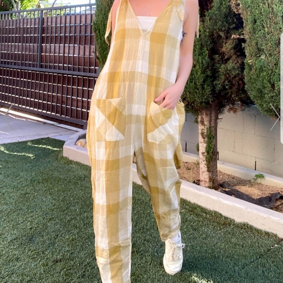 SOLD New $98 Gingham Jumpsuit by Free People - Picture 4 of 5